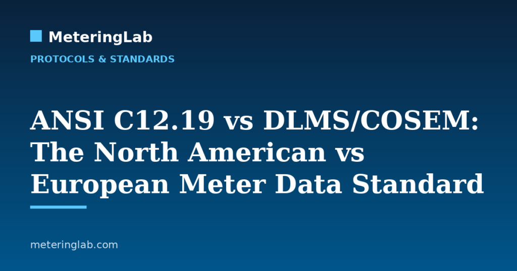 ANSI C12.19 vs DLMS/COSEM: The North American vs European Meter Data Standard — MeteringLab