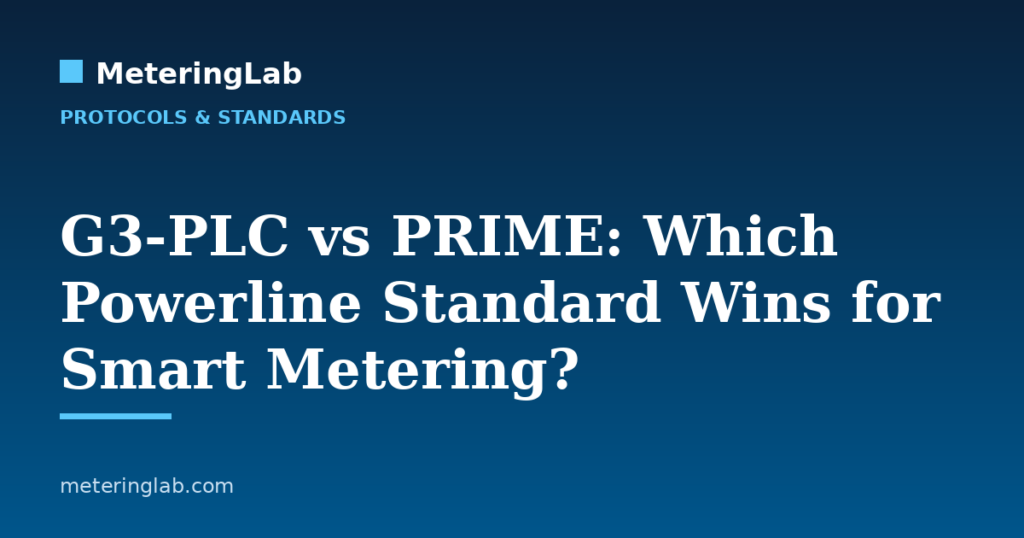 G3-PLC vs PRIME: Which Powerline Standard Wins for Smart Metering? — MeteringLab