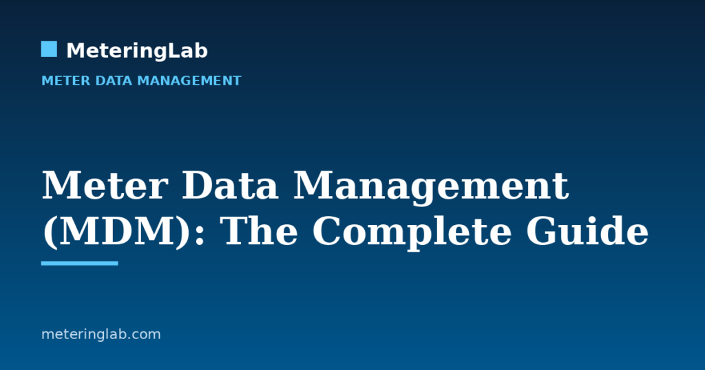 Meter Data Management (MDM): The Complete Guide — MeteringLab